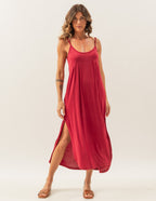 Vestido Longo Luciana Bordô