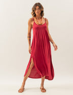 Vestido Longo Luciana Bordô