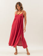 Vestido Longo Luciana Bordô
