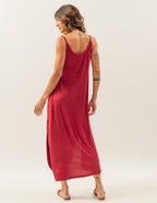 Vestido Longo Luciana Bordô