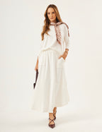 Conjunto Blusa Eva Off White com Saia Emma Off White