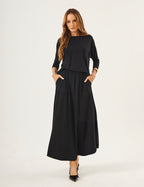 Conjunto Blusa Eva Preta e Saia Emma Preta