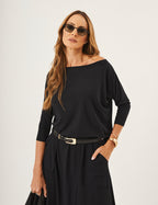 Conjunto Blusa Eva Preta e Saia Emma Preta