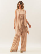 CONJUNTO KIMONO BEGE
