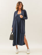 CARDIGAN CURTO MARINHO