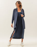 CARDIGAN CURTO MARINHO