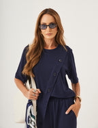 Conjunto Cora Azul Marinho