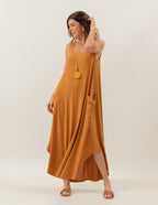 Vestido Longo Veneza Caramelo