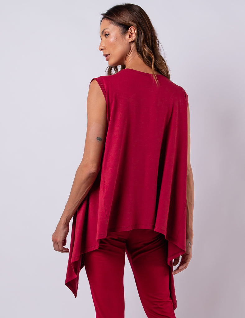 CARDIGAN KIMONO BORDÔ