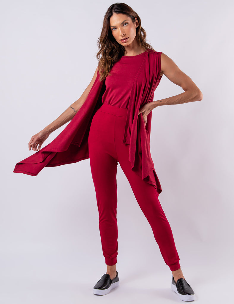 CARDIGAN KIMONO BORDÔ