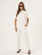 Conjunto Blusa Ophelia Off White e Calça Panama Off White