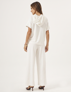 Conjunto Blusa Ophelia Off White e Calça Panama Off White