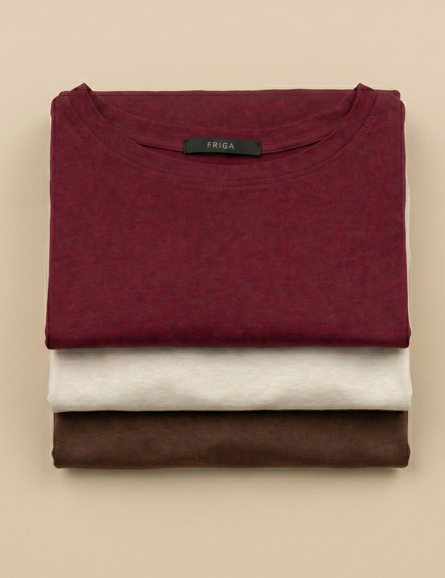 Kit Blusa Gola Careca: Off White, Malbec e Marrom