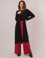 CARDIGAN LONGO PRETO