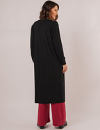 CARDIGAN LONGO PRETO