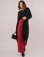 CARDIGAN LONGO PRETO