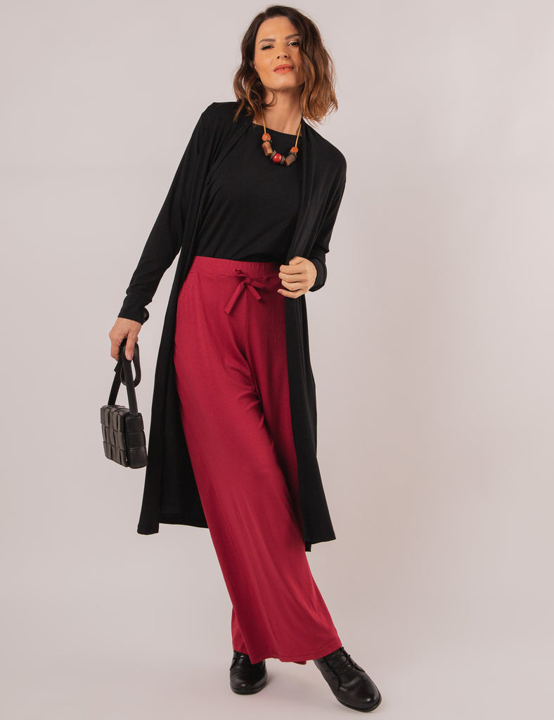 CARDIGAN LONGO PRETO