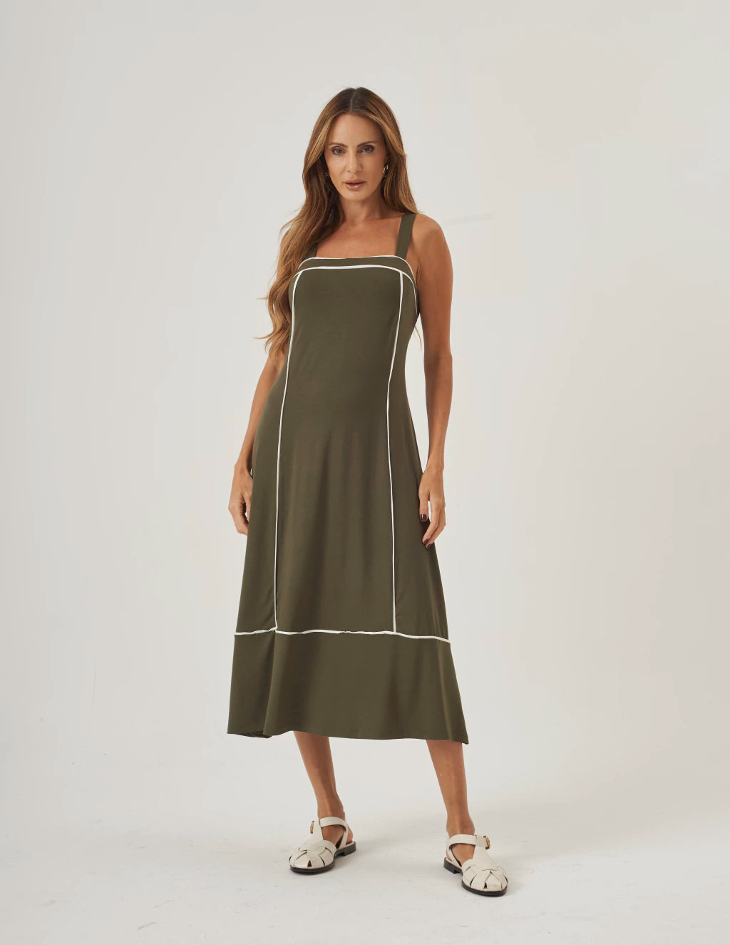Vestido Antonella Verde Militar