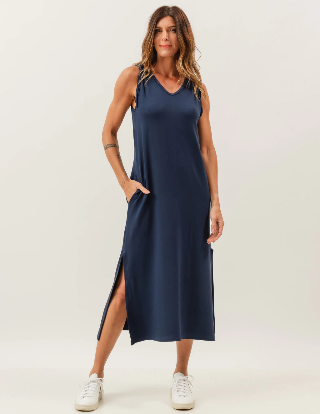 Vestido Esmeralda Azul Marinho