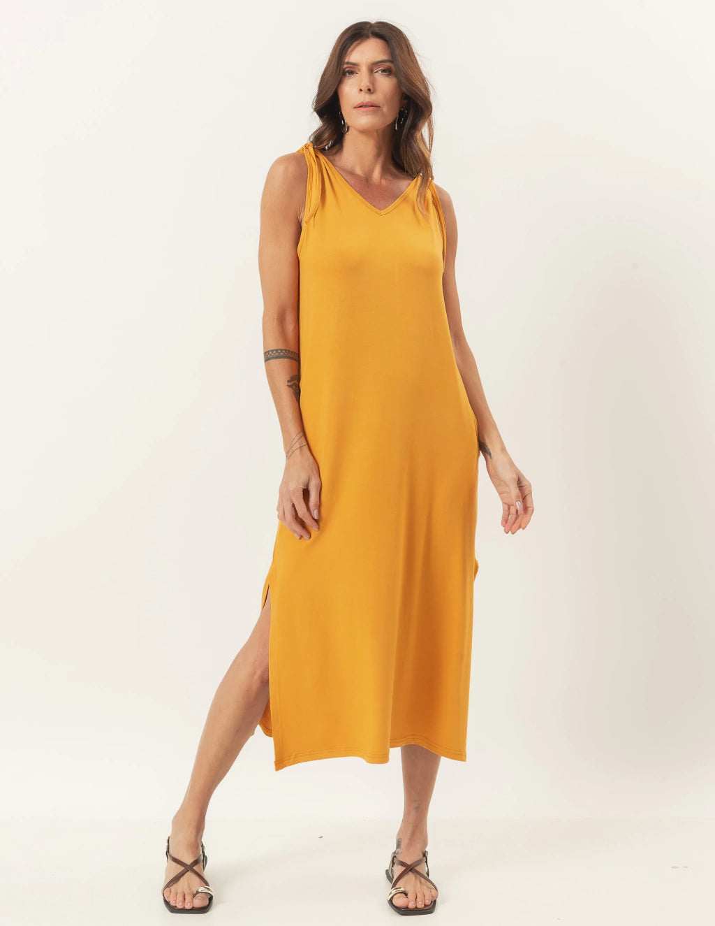 Vestido Esmeralda Mostarda