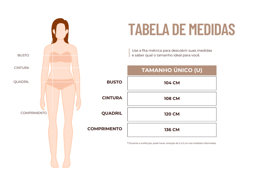 Vestido Paolla Bege