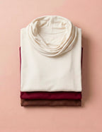 Kit Blusa Gola Boba Oversized: Off White, Bordô e Marrom